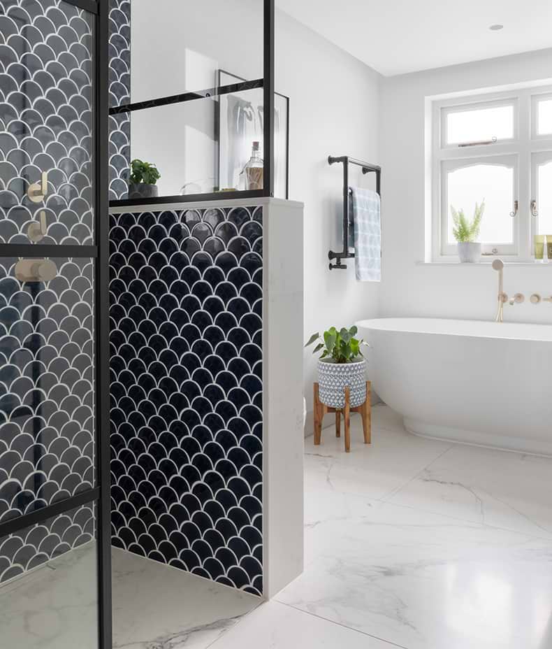 Atlantis Porcelain Mosaic Navy