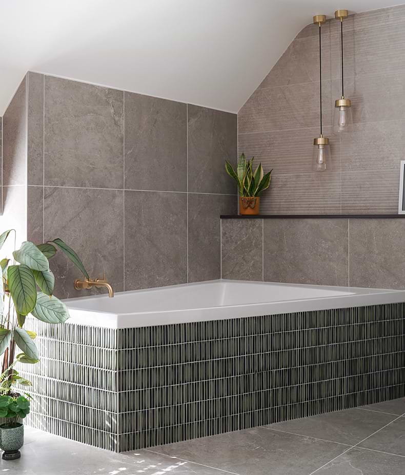 Bamboo Lustre Porcelain Mosaic Forest