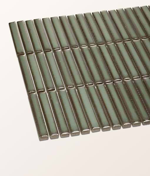 Bamboo Lustre Porcelain Mosaic Avocado