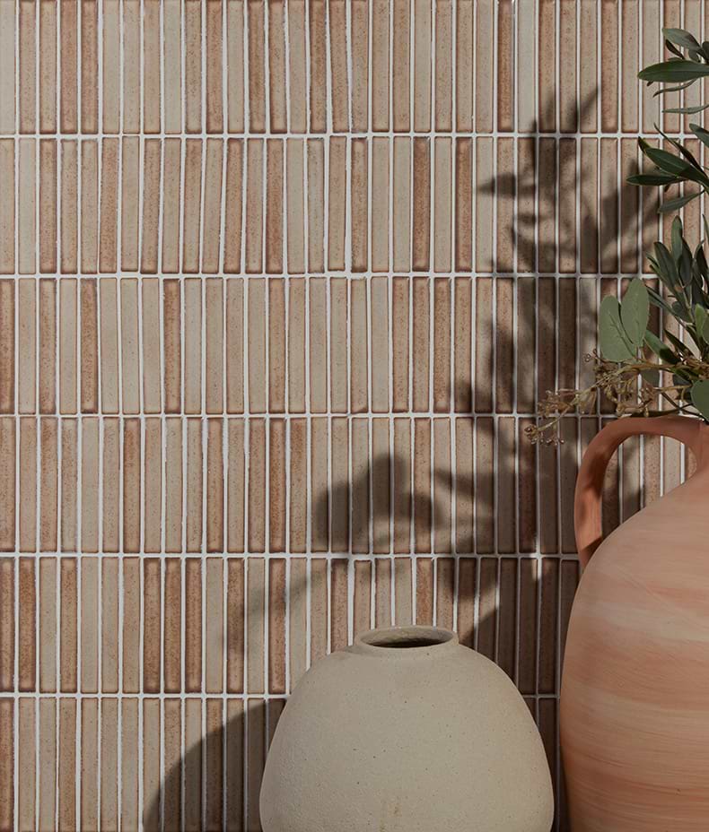 Bamboo Lustre Porcelain Mosaic Cappuccino