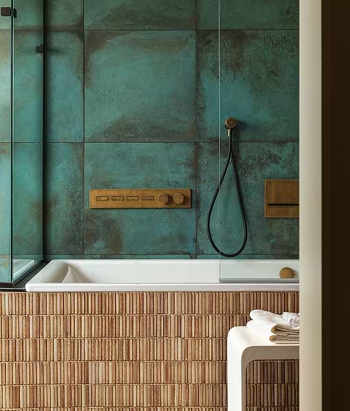 Bamboo Lustre Porcelain Mosaic Cappuccino