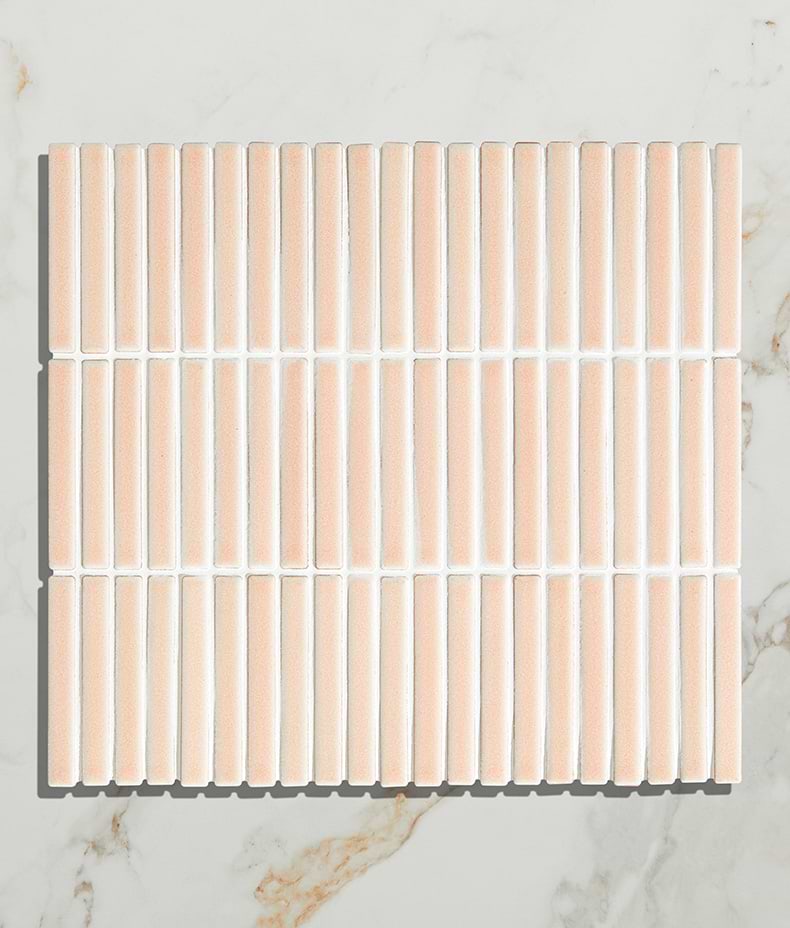 Bamboo Porcelain Mosaic Blush