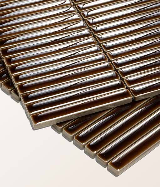 Bamboo Porcelain Mosaic Caramel