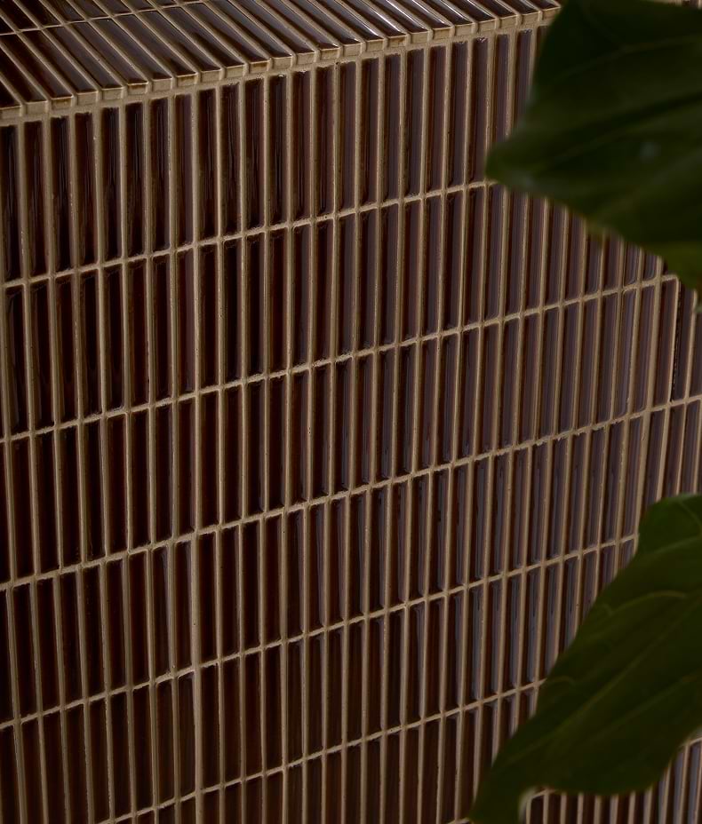 Bamboo Porcelain Mosaic Caramel