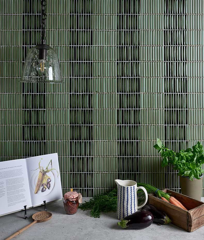 Bamboo Lustre Porcelain Mosaic Forest