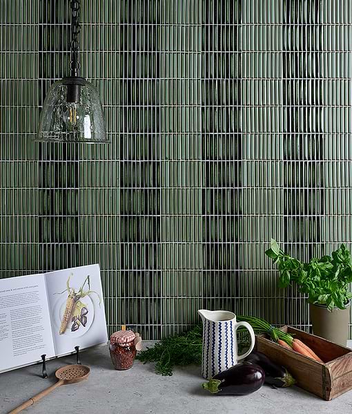 Bamboo Lustre Porcelain Mosaic Forest
