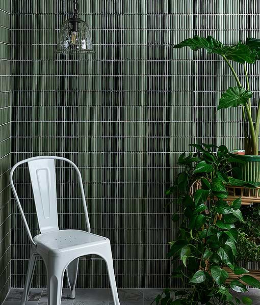 Bamboo Lustre Porcelain Mosaic Forest