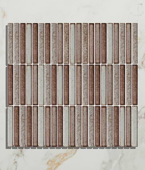 Bamboo Lustre Porcelain Mosaic Cappuccino