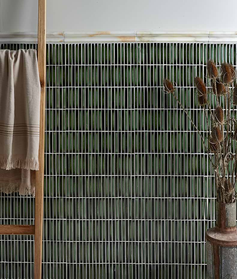 Bamboo Lustre Porcelain Mosaic Forest
