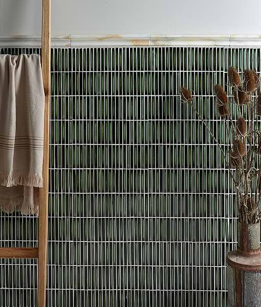 Bamboo Lustre Porcelain Mosaic Forest
