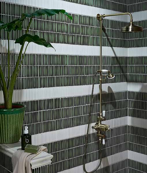 Bamboo Lustre Porcelain Mosaic Forest