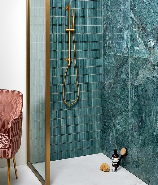 Bamboo Porcelain Mosaic Verdigris