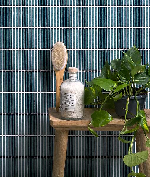 Bamboo Porcelain Mosaic Verdigris