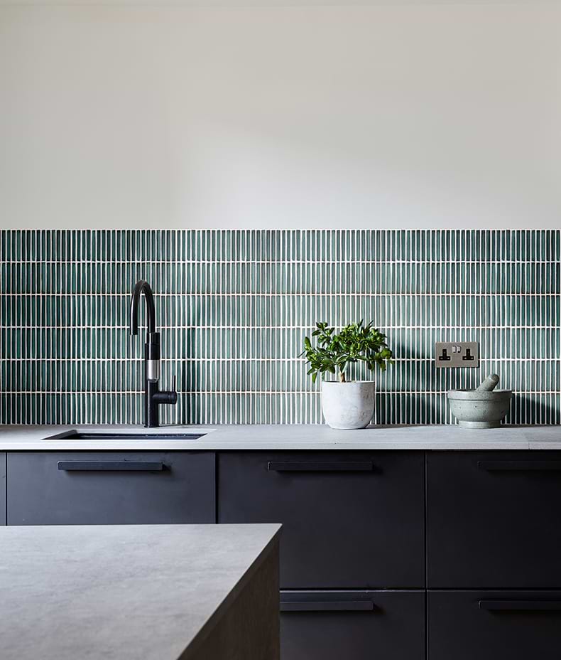 Bamboo Porcelain Mosaic Verdigris