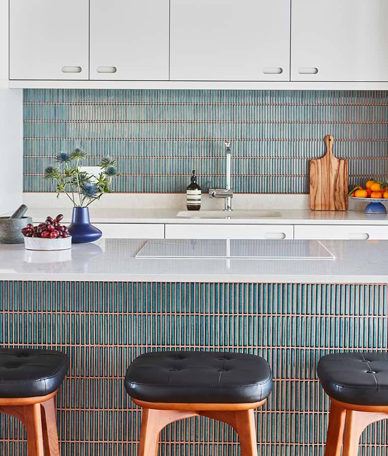 Bamboo Porcelain Mosaic Verdigris