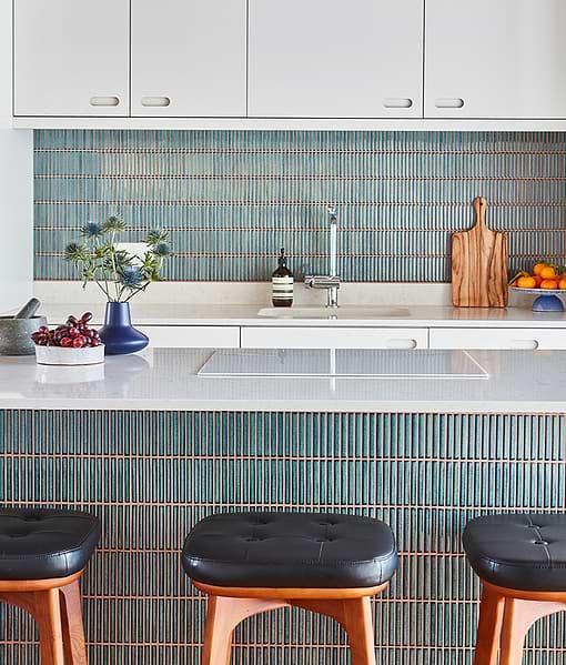 Bamboo Porcelain Mosaic Verdigris