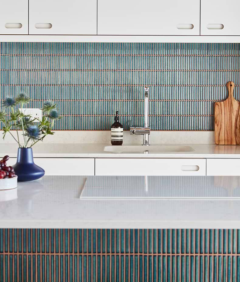 Bamboo Porcelain Mosaic Verdigris