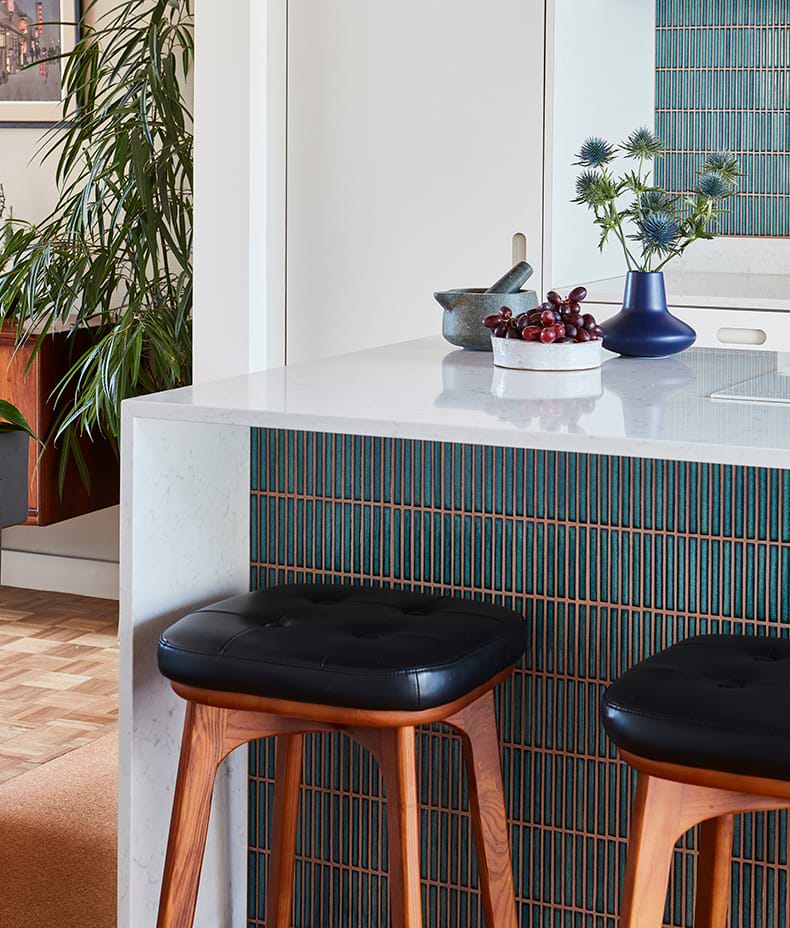 Bamboo Porcelain Mosaic Verdigris