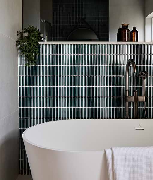 Bamboo Porcelain Mosaic Verdigris