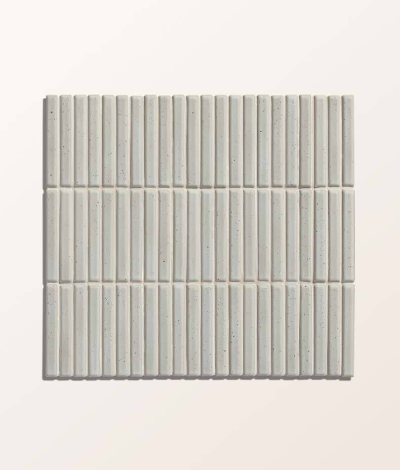 Bamboo Porcelain Mosaic Vintage White