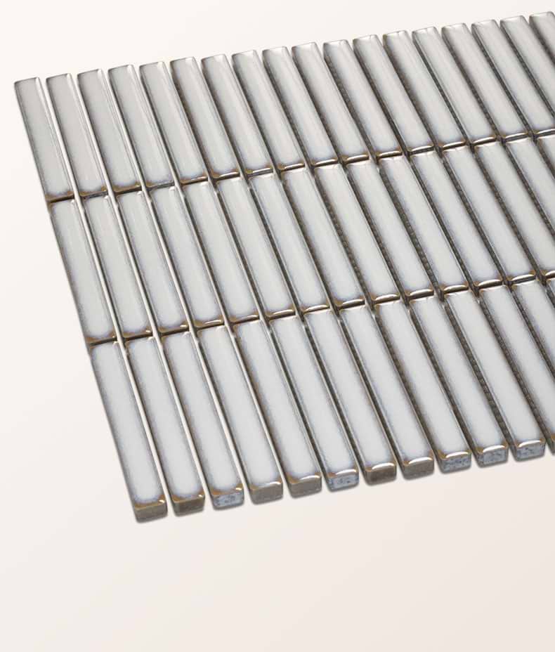 Bamboo Porcelain Mosaic White
