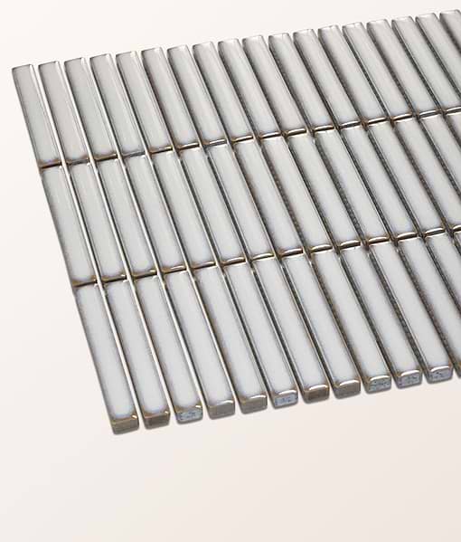 Bamboo Porcelain Mosaic White