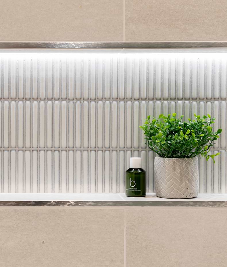 Bamboo Porcelain Mosaic White
