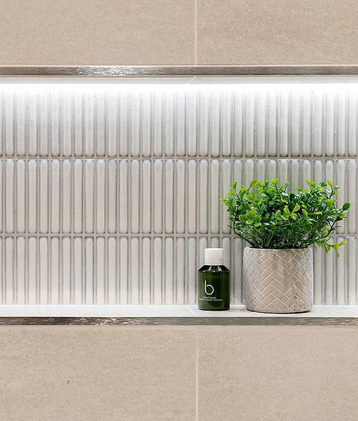 Bamboo Porcelain Mosaic White