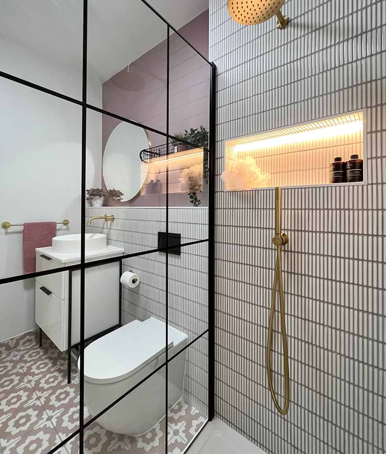 Bamboo Porcelain Mosaic White