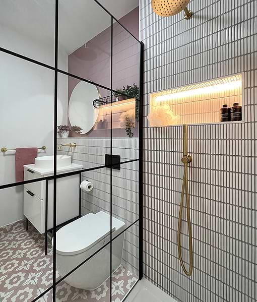 Bamboo Porcelain Mosaic White