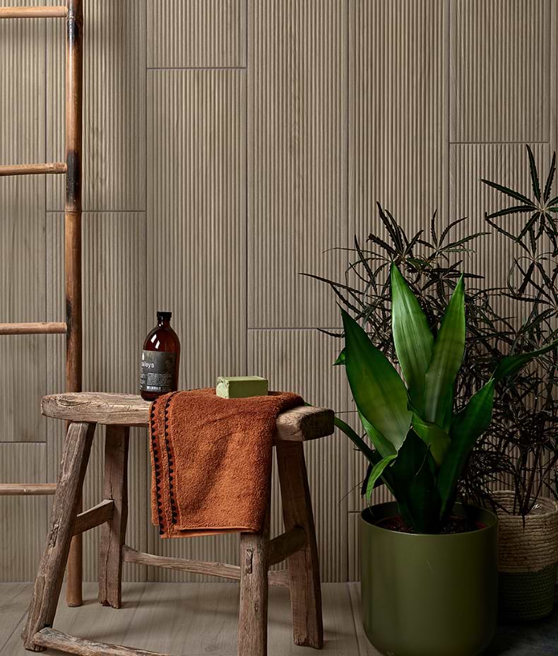 Beach Hut Fluted Porcelain Caramel