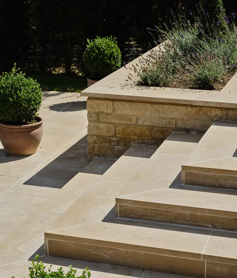 Buscot Limestone Acid Etched Slab