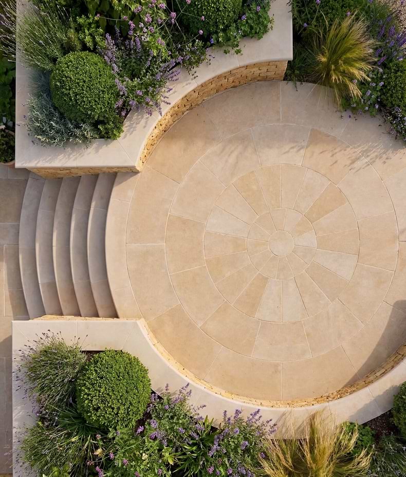 Buscot Limestone Paving Tumbled & Etched Finish