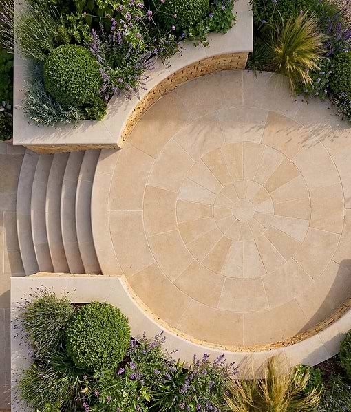 Buscot Limestone Tumbled & Etched Double Pencil Coping