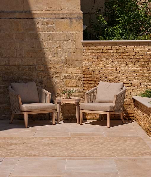 Buscot Limestone Parquet Tumbled & Etched Finish