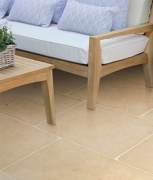 Buscot Limestone Paving Tumbled & Etched Finish