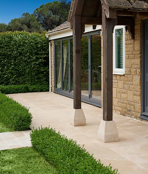 Buscot Limestone Paving Tumbled & Etched Finish