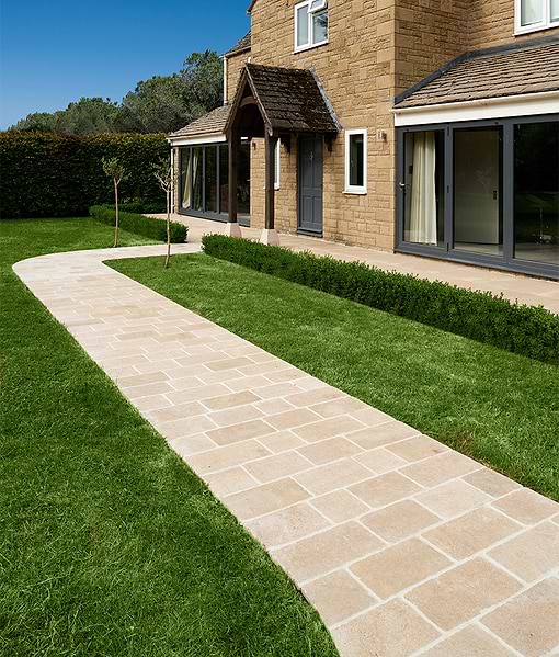 Buscot Limestone Cobbles Tumbled & Etched Finish