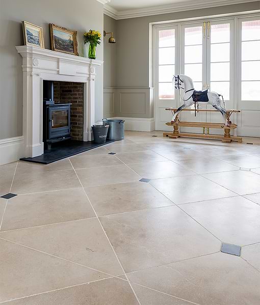 Buscot Limestone Velvet Finish 60 X 60 X 1.5cm
