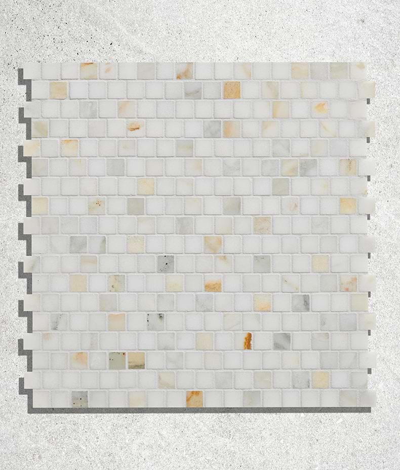Palazzo Oro Honed Brick Bond Square Mosaic