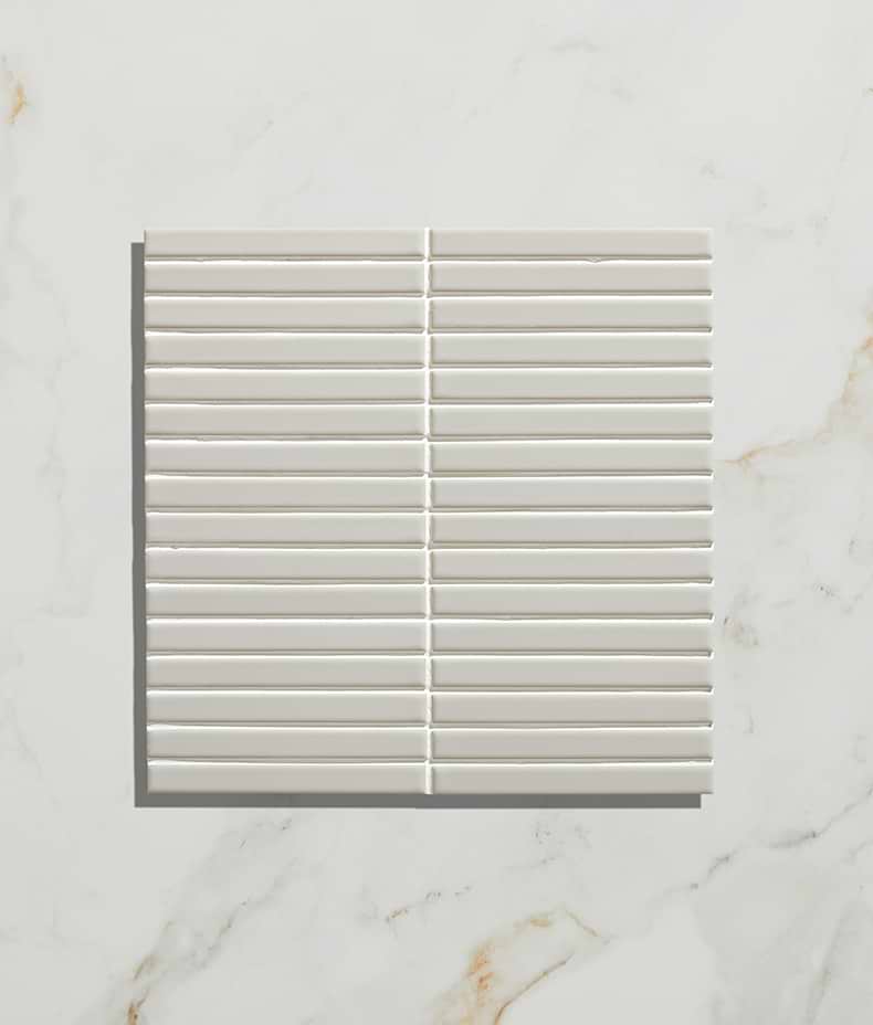 Candy Cane Porcelain Mosaic Vanilla