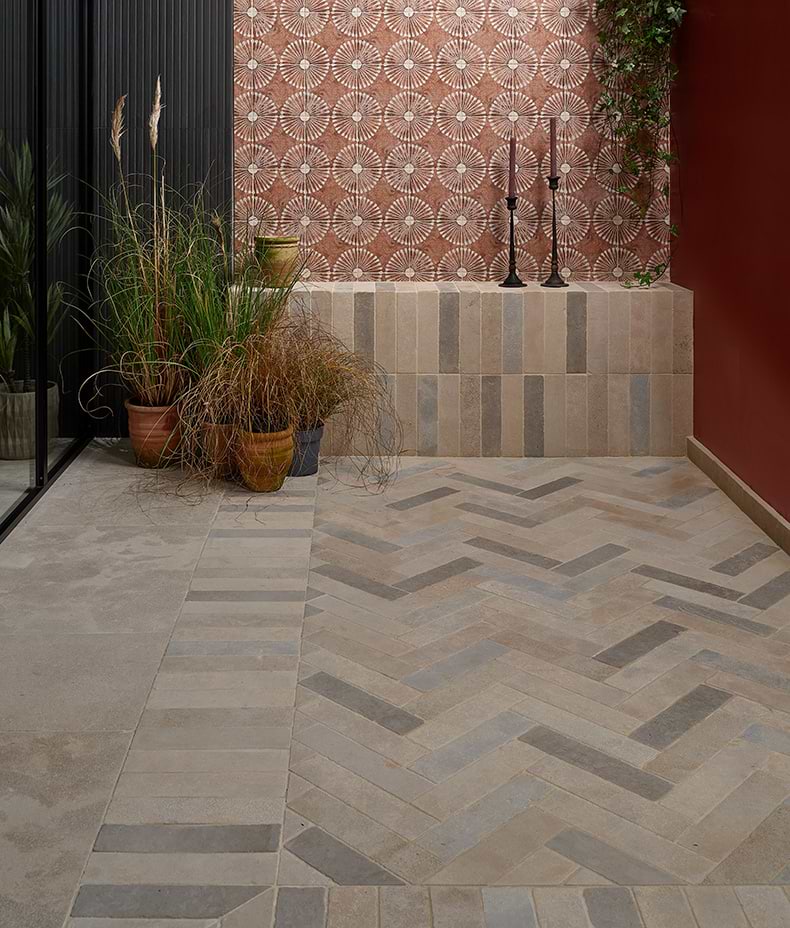 Castilan Limestone Parquet Tumbled