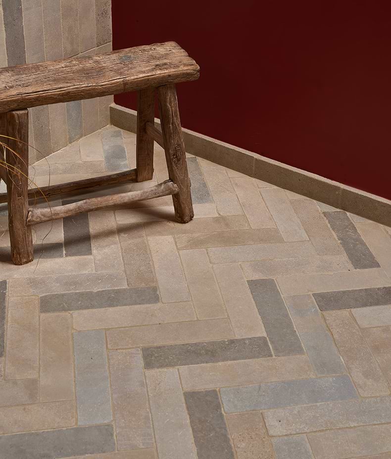 Castilan Limestone Parquet Tumbled