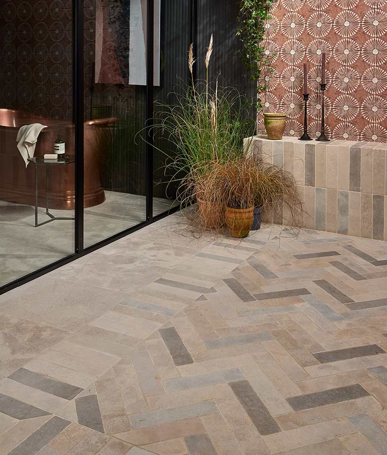 Castilan Limestone Parquet Tumbled 