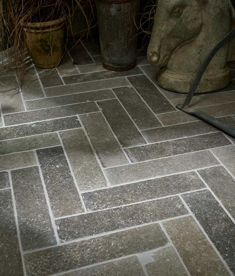 Kimmeridge Limestone Parquet Tumbled & Etched