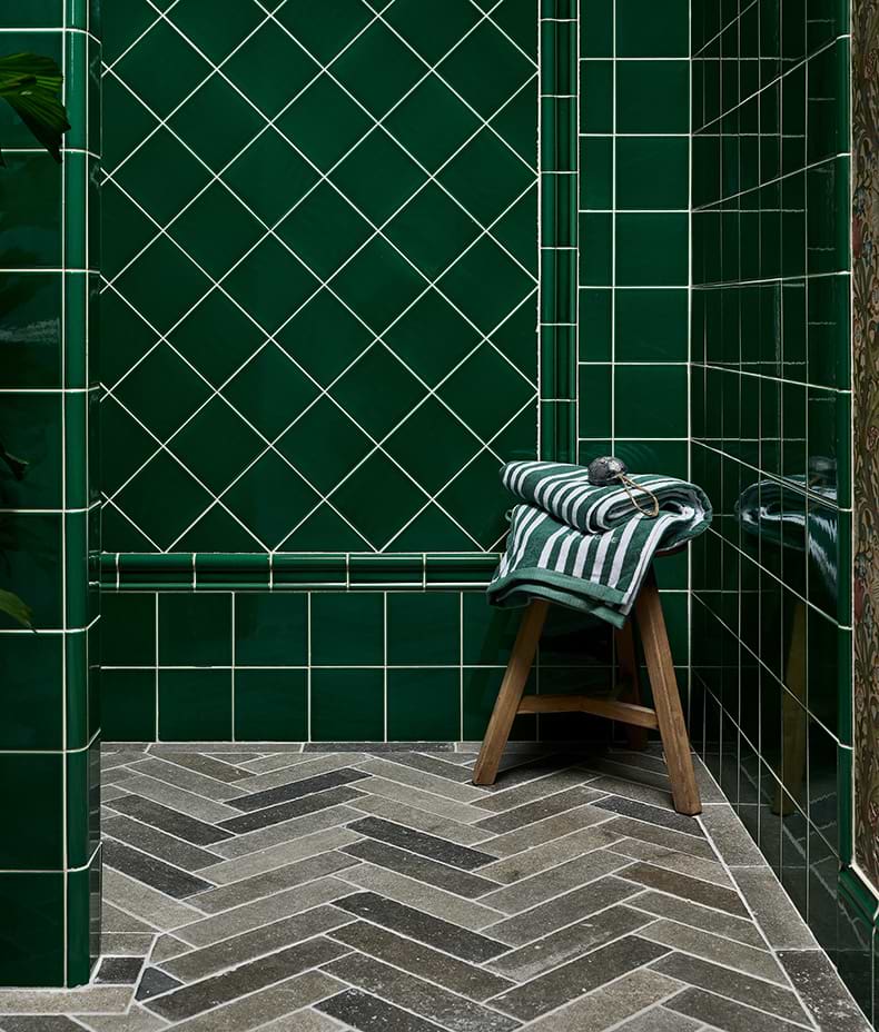 Kimmeridge Limestone Parquet Tumbled & Etched