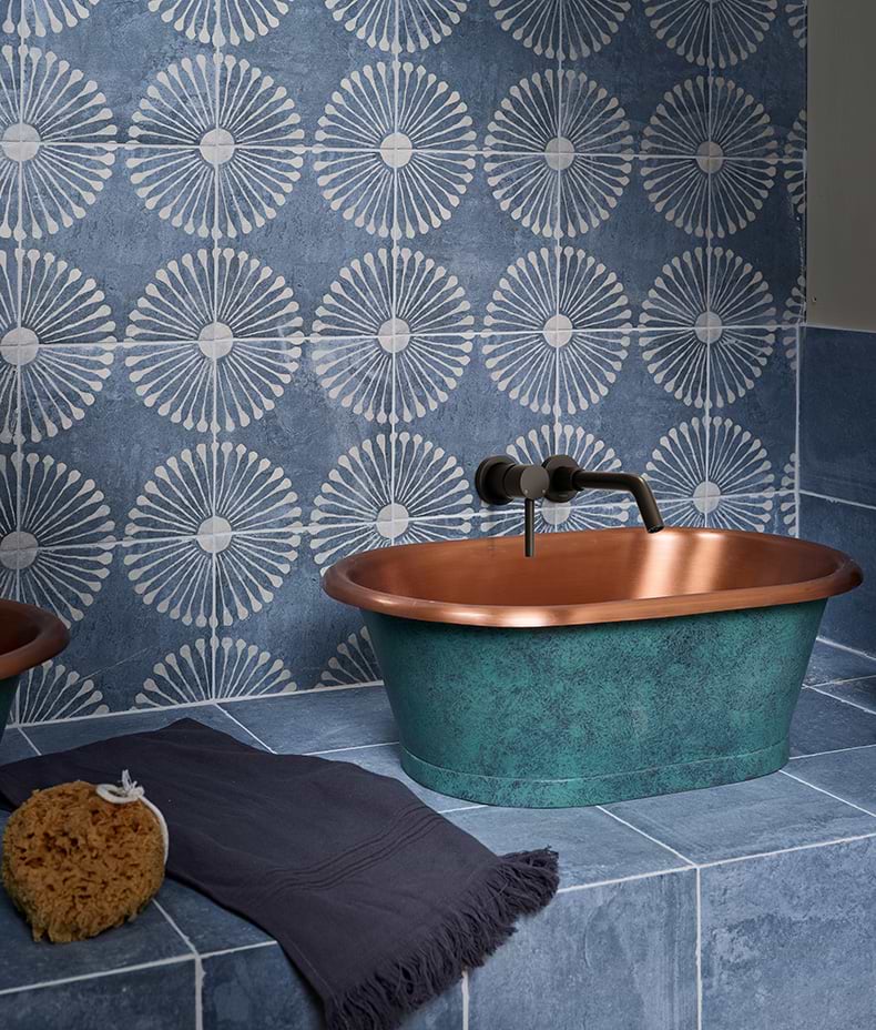 Cuba Porcelain Indigo Field