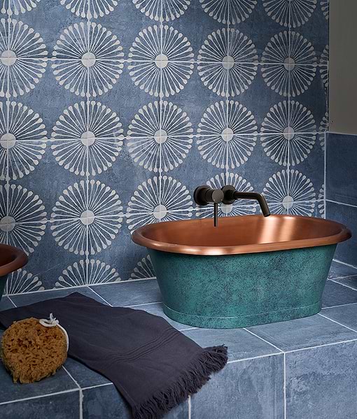 Cuba Porcelain Indigo Field