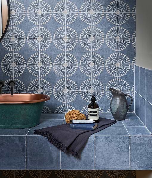 Cuba Porcelain Indigo Field
