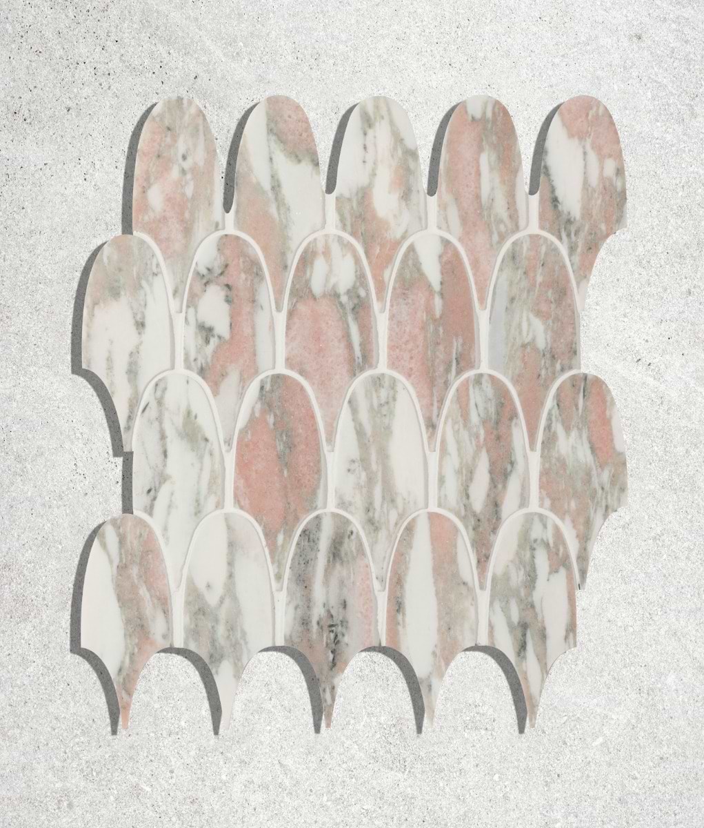 East Java Flamingo Marble Plume Mosaic